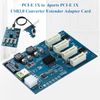 MZHOU PCI-E 1X to 4 PCI-E 1X Riser Card,PCIE Splitter Mining Card for GPU Ethereum Bitcoin Crypto Mining Rig