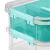 Sterilite Stack & Carry 2 Layer Handle Countertop Box Organizer Container, Clear