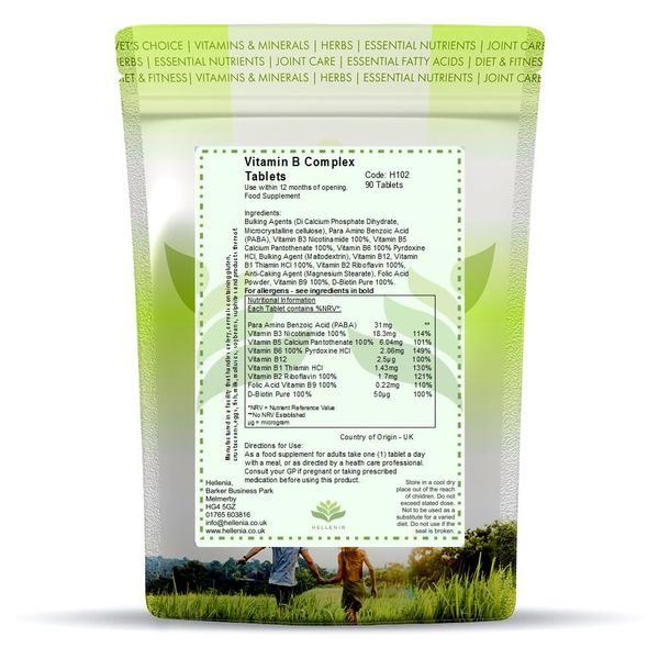 Hellenia Vitamin B Complex - 90 Tablets