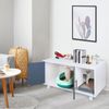 Modern Cat Hidden Litter Box Enclosure w/Cat Scratch Pad Storage Cabinet Decor