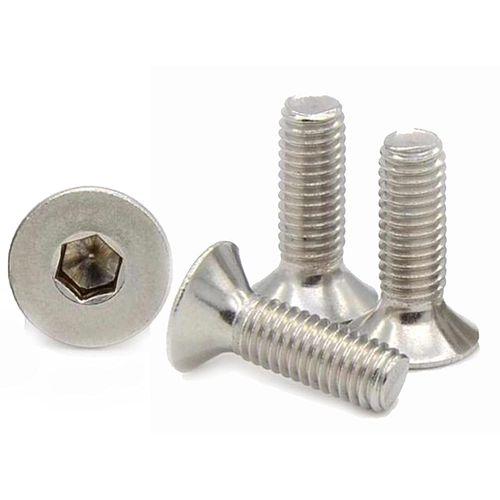 M4 (4mm x 16mm Inc Head) Hex Socket Countersunk Machine Screws - A2 Grade Stainless Steel (Pack of 20)