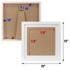 Picture Frames 10x10 2 Pack Nature Solid Wood White for Wall Mounting and Tabletop Display