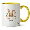 Hippowarehouse Personalised Easter Bunny Childrens Glasses Printed Mug Various Colour Options Ceramic Cup Kitchenware 11oz