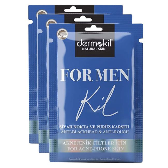 Dermokil For Men Siyah Nokta ve Sivilcelere Karşı Yüz Maskesi 15 ml x 3 Adet