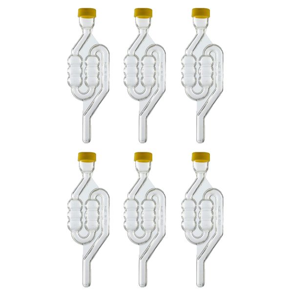 North Mountain Supply 6-Bubble Plastic Airlock For Beer and Wine Making - Pack of 6