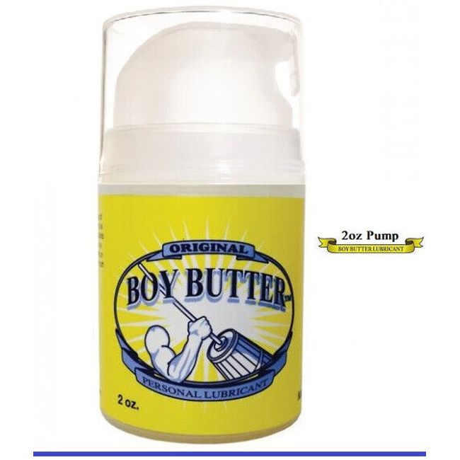 Boy Butter Lube Original Sex Lubricant for Men Oil Based Coconut HYBRID 2oz Pump