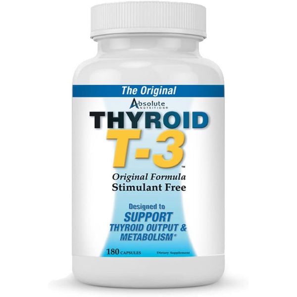 Absolute Nutrition Thyroid T3 Support Capsules 180 Count Energy And Wellness ...