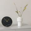 NexTime Table/Wall Clock-Diameter 20 cm-Glass/Metal-Black-'Marble, 20 x 0.8 cm