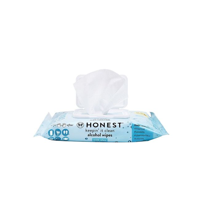 (24 PACK) Honest Sanitizing Alcohol Wipes (50 sheet ct)