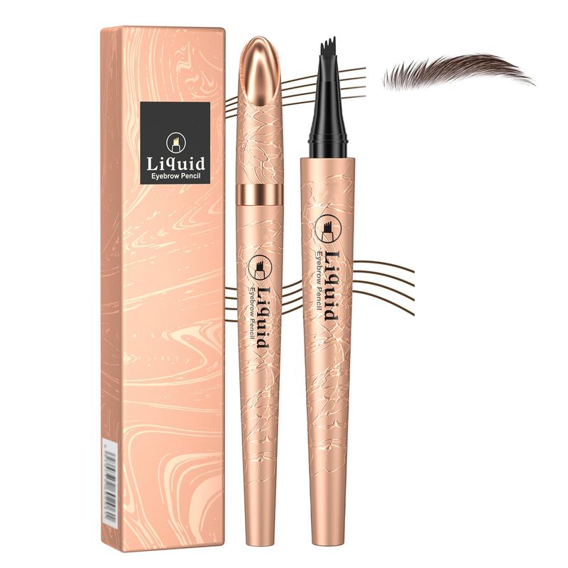 Eyebrow Pencil - Eyebrows Pen with 4 Micro-Fork Tip - Natural Dark ...