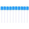 Healifty 100pcs Mouth Sponge Swabs Disposable Sponge Stick Oral Care Sponge Swab Tooth Cleaning Sponge (Blue)