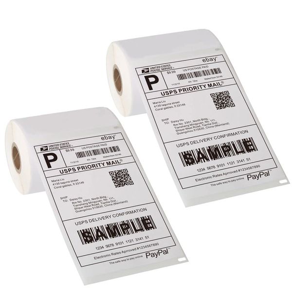 [2 Rolls, 440 Labels] 4”x 6” Postage Thermal Shipping Labels Compatible with Dymo 4XL 1744907 LabelWriter