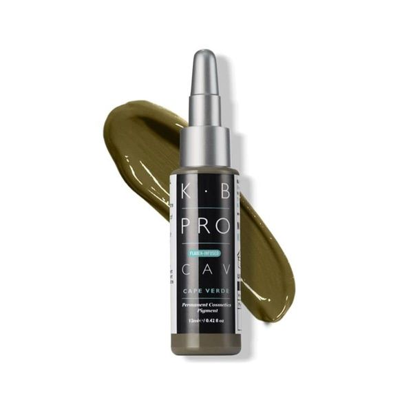 K.B Pro Microblading PMU Eyeliner Pigments, Long Lasting results, Harmonious Fade, Use Alone or Blend, Shake Very Well, Cape Verde, 12 ml