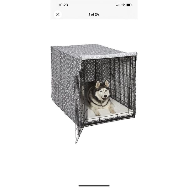 42” Dog Crate Cover  Privacy Dog Crate Cover Fits MidWest Dog Crates Gray