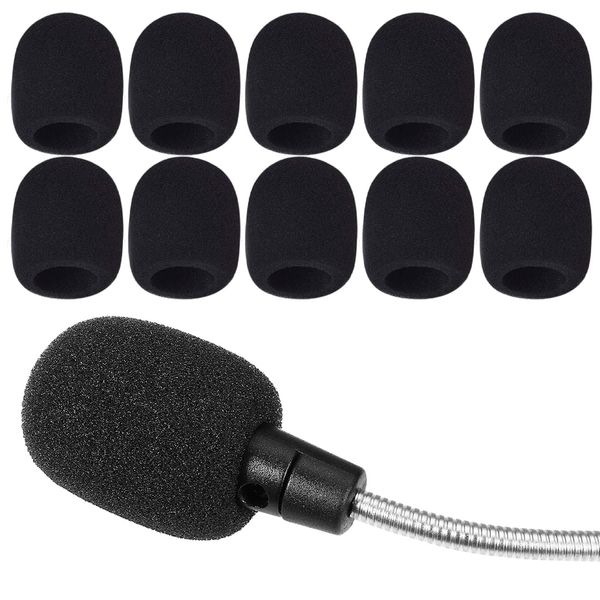10 Stück Mikrofon Windschutz，8×22×30mm (Schwarz)，Popschutz Mikrofon,Lavalier Windschutz,Mini-Mikrofon Headset Windschutzscheibe,für Klein Mikrofon,Lavalier-Kopfhörer