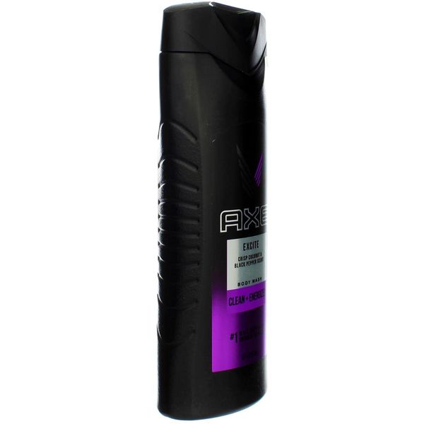 AXE Body Wash 12h Refreshing Scent Excite Crisp Coconut & Black Pepper with 100% Plant-Based Moisturizers 16 oz