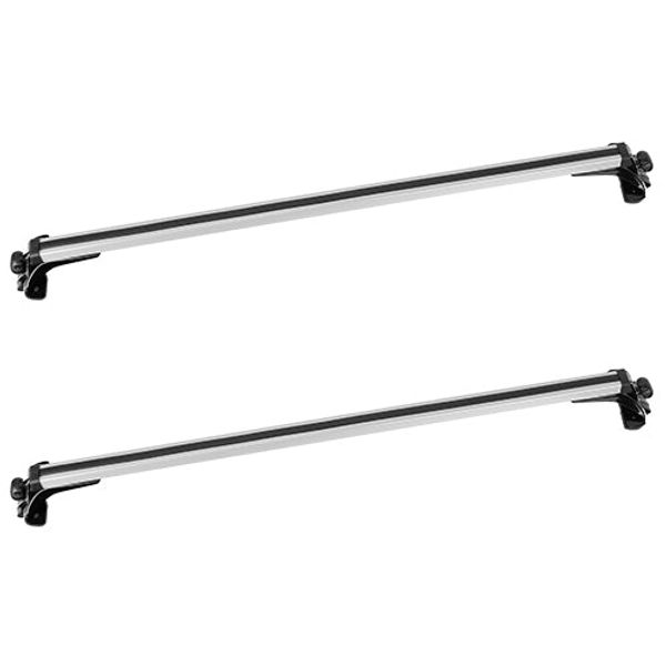 47.24in Universal Top Roof Rack Cross Bar Cargo Carrier Aluminum Crossbar Rack w/ 165LBS Capacity Fit for Most Vehicle Wagon Car Without Roof Side Rai - Black