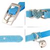 Lovely Kitten Collar, Cat Collar with Bell and Elastic Strap (Blue)