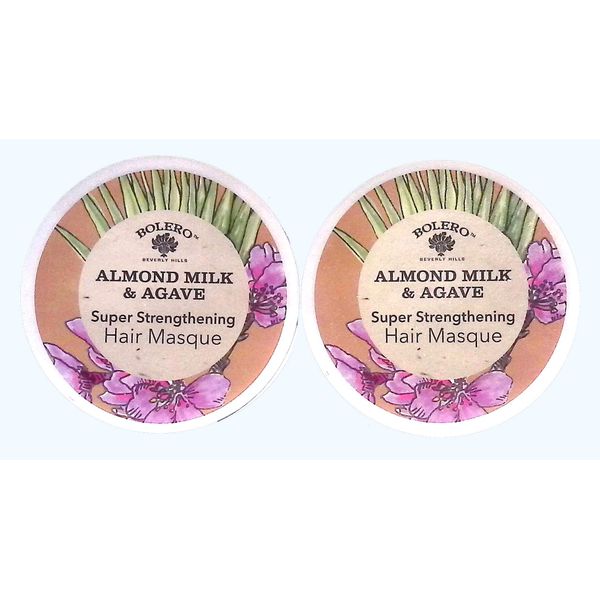 Bolero Beverly Hills Almond Milk & Agave Super Strengthening Hair Masque 5fl oz (147.8ml) (set of 2 Pack)