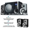 Boytone Bluetooth Stereo Audio Speaker System FM Radio, Remote Control, Aux-In