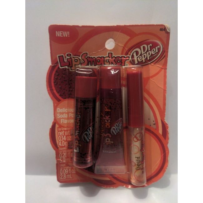 Lip Smacker DR PEPPER Set #464 - Lip Balm/SQUEEZY/Liquid Lip Gloss