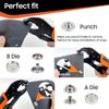 Heavy Duty Snap Fastener Tool kit, Punching Function, Snap Button Tool with Adjustable Setter, 15mm snap Tool Includes 40 Sets Marine Snaps