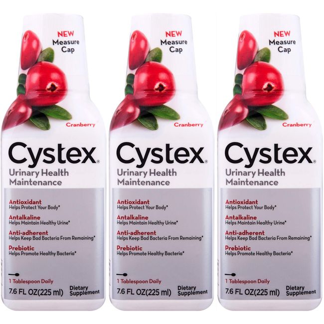 Cystex Urinary Health Maintenance Cranberry 7.6 Fl Oz (Pack of 3)