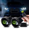 2x LED Dynamic Pupil Devil Eyes Remote Control Projector Lens Headlight 33 Modes