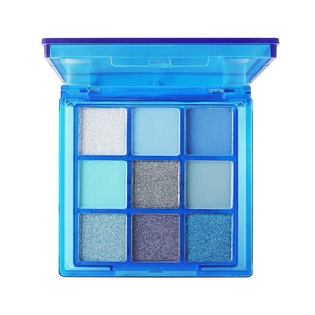 Mysense Blaue Lidschatten-Palette, glitzernd, Lidschatten, blau, glitzernd, schimmernd, Lidschatten, blau, glänzend, Lidschatten, Glitzer, wasserdicht, Palette,