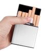 Lightweight Aluminum Cigarette Case Silver Metal Box Holder