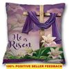 Easter "He is Risen" Decorative Throw Pillow Cover 18 x 18 inches