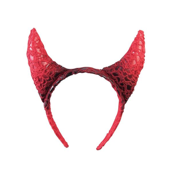Forum Novelties Standard Devil Horn Headband, Red/Black, One Size