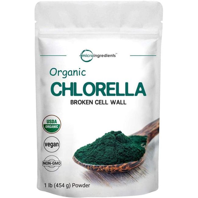 Buy Organic Chlorella Powder 16oz Vitamins Protein Chlorophyll Minerals Amino Acids Fatty Acids Fiber Premium Chlorella System Vegan Friendly, Quantity, See Details