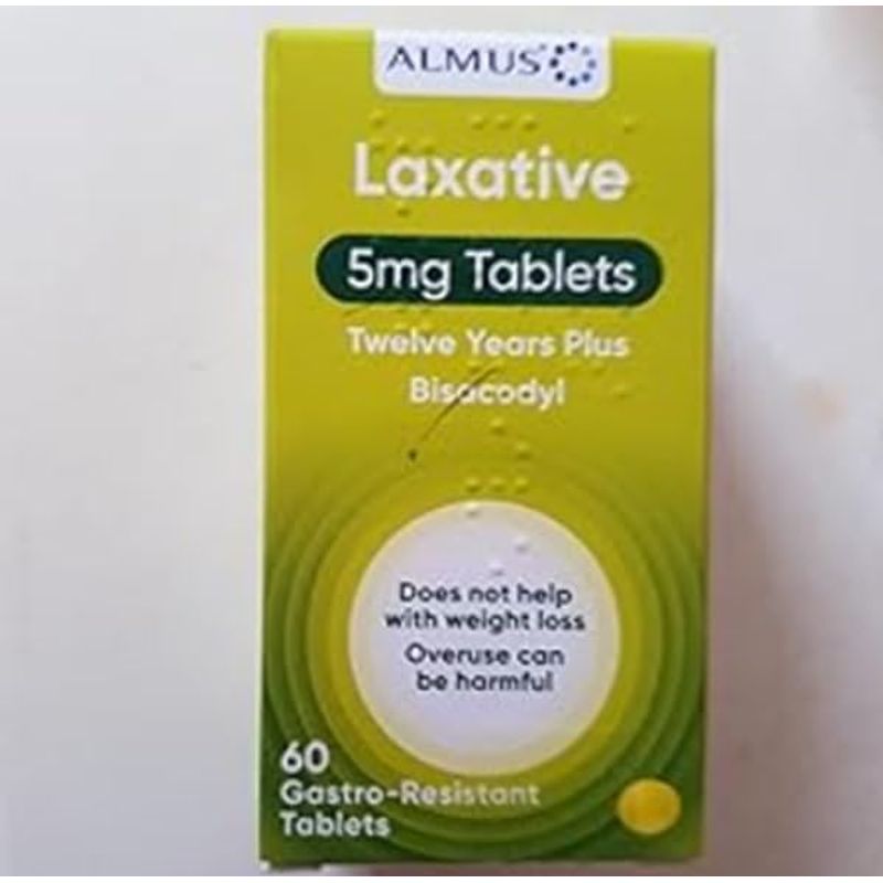Almus Laxative Tablets 5mg for Ages 12 Years and Older - Pack of 60 ...