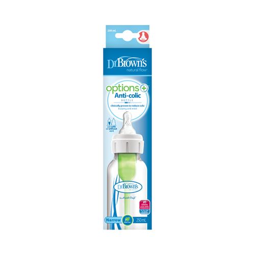 Dr. Brown’s Natural Flow® Options+™ Narrow Baby Bottle, 250ml, 1 Pack