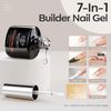 Modelones Builder Gel with Top Coat and Base Coat Set, 3Pcs No Wipe Base and Top Coat Gel Nail Polish with Gel Builder for Nails, Hard Gel Nail Strengthener Extension Builder Gel in a Bottle