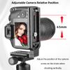 DSLR L Bracket Horizontal Vertical Camera Mount Tripod Quick Release Plate Compatible with Arca Swiss