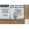 Stainless Steel Split ring assortment 60 pcs 6 sizes 10 ea (small) standard duty