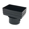 Plastic Universal Downspout to Drain Tile Adapter (4X6X4, BLACK)