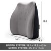 WENNEBIRD Model Q Lumbar Memory Foam Support Pillow to Improve Posture, Grey