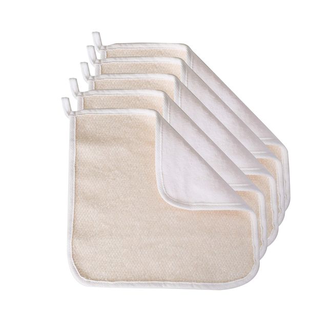 Paradiso 5pk Soft-Weave Wash Cloths, White