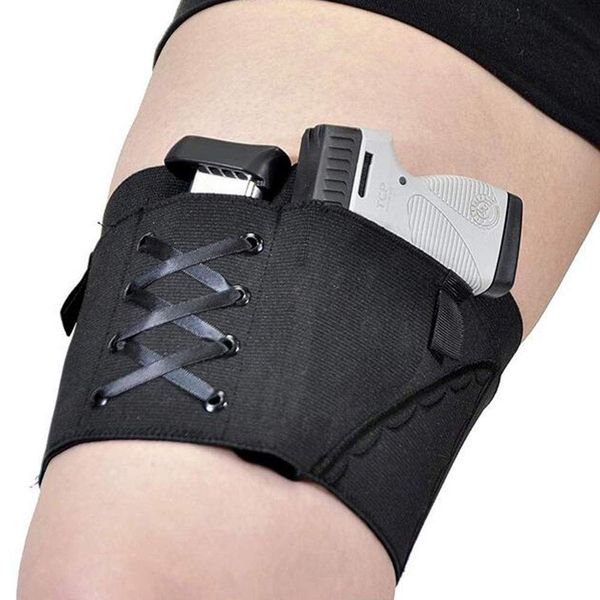 Concealed Carry Gun Leg Holster Universal Gun Leg Holster for Women Thigh Holster Adjustable Ladies Black Pistol Holster