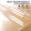 16x32 Clear PVC Desk Protector Mat - Plastic Tablecloth Table Cover With Free Mouse Pad - Rectangular Pad for Office Computer/Side Sofa Bedside Table - Waterproof Screen Protector