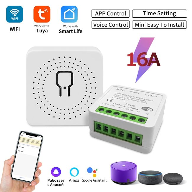 Tuya WIFI Smart Plug Work With Alexa Google Home Japanese Standard Smart Outlet  Timer/Countdown Relay Status Setting