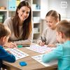Scribbledo 10 Pack Double Sided Whiteboard Lined Dry Erase Boards for Kids Ru...