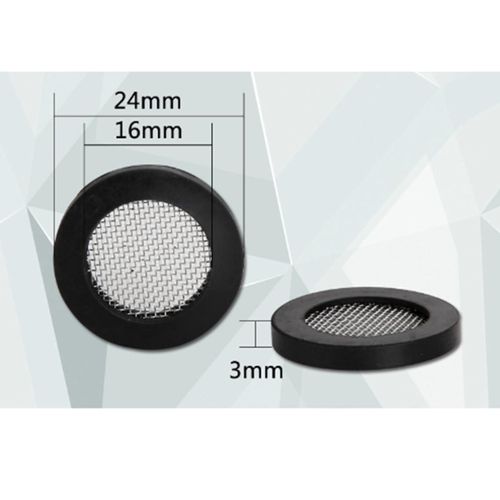 6 Pack 24MM Shower Head Screen Filter Gasket, Stainless Steel Seal O Ring Hose Net 40 Mesh for 3/4" Fixed and Handheld Shower Head Hose, Water Faucet, Garden Hose (Netted, 24MM)
