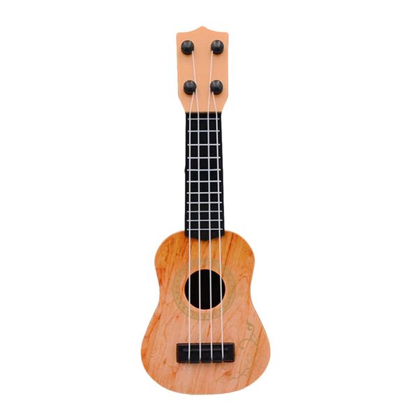 Zerodeko Kids Ukulele, Guitar Toys for Toddlers Musical Instruments Plastic Ukulele Model Toy Musical Instrument Music Learning Toys 3-5 Years Old (Light Brown)