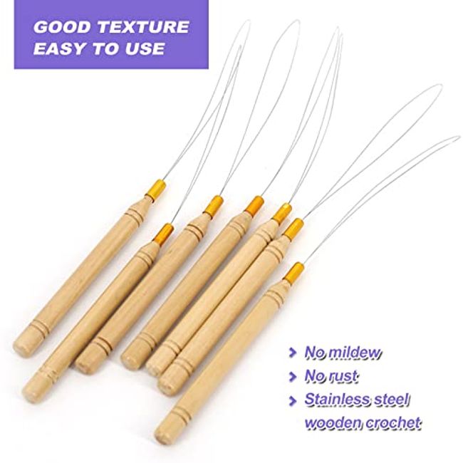 5 Pcs Pulling Hook Crochet Hair Extension Loop Needle Threader