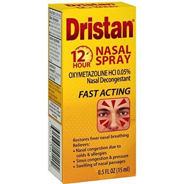 3 Pack Dristan Nasal Spray 12 Hour Nasal Decongestant 0.5 Oz Each