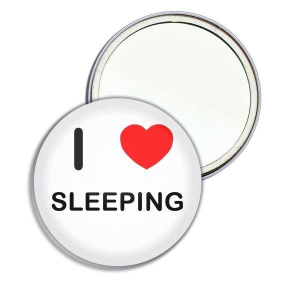 I Love Sleeping - 77mm Round Compact Mirror